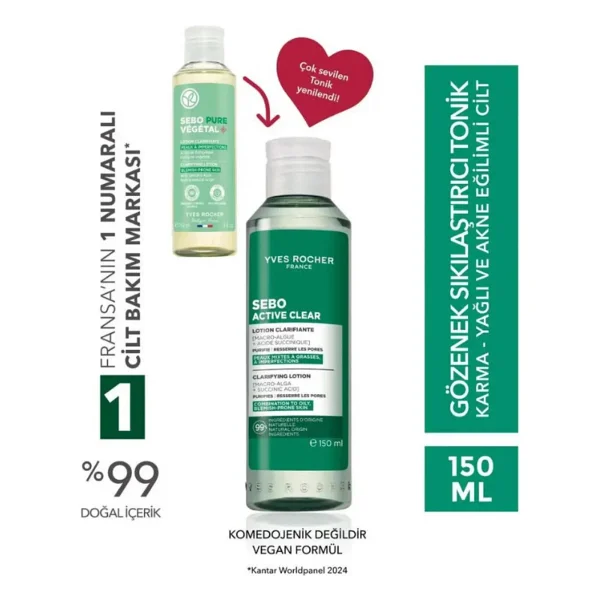 Yves Rocher Salisilik Asit Içerikli Gözenek Sıkılaştırıcı Tonik - Akne Eğilimli Ciltlere Özel - Görsel 4