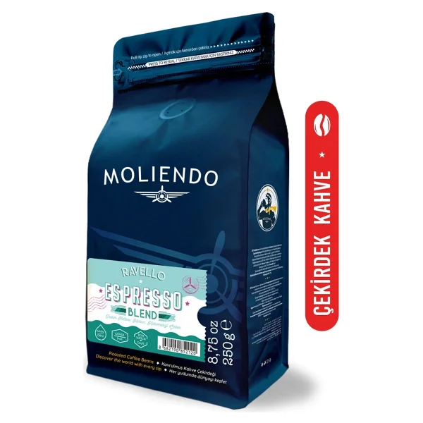 Moliendo Ravello Espresso Blend Kahve (Çekirdek Kahve) 1000 G - 1 Kg - Görsel 7