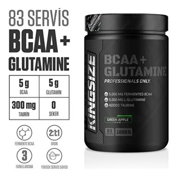 Kingsize Nutrition Bcaa + Glutamine Powder 1000 Gr - Görsel 7