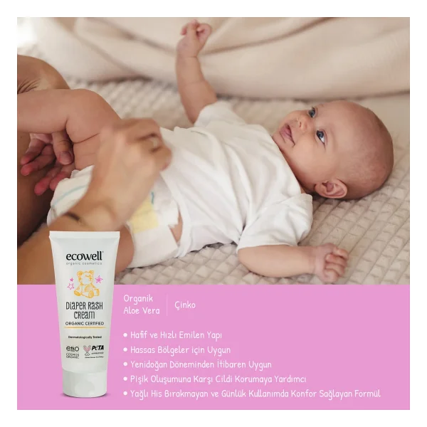 Ecowell Organik Pişik Kremi 35 Gr - Görsel 2