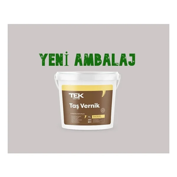 Tek Boya Taş Vernik - Şeffaf Parlak - 15lt - Görsel 5