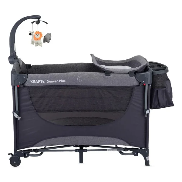 Kraft Denver Plus Koyu Gri 63x105 Cm Anne Yanı Oyun Parkı - Görsel 3