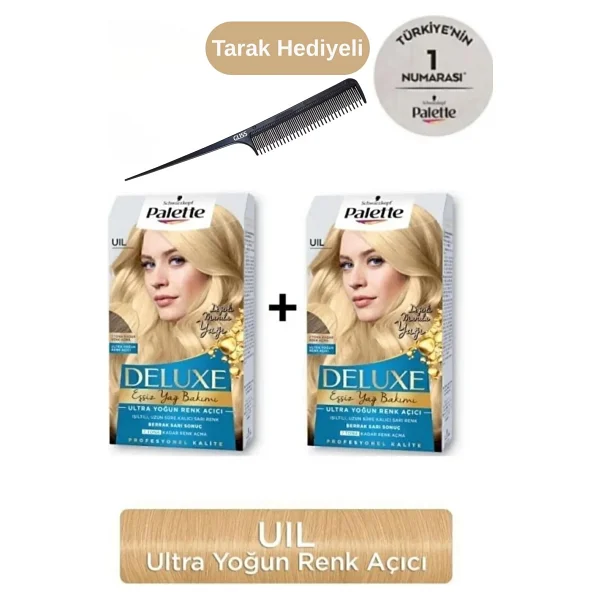 Palette Deluxe Uil Ultra Yoğun Renk Açıcı X 2 Adet + Gliss Tarak - Görsel 2