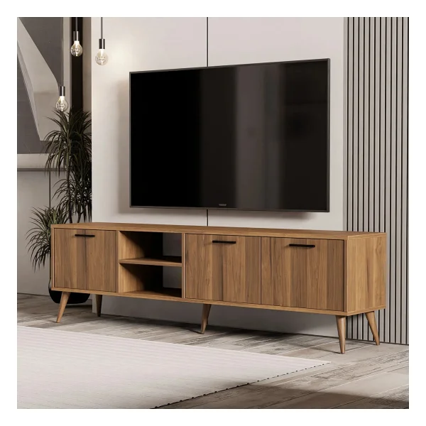 Mezza Exxen 180 Cm (Ahşap Ayaklı) TV Ünitesi Hat Rengi 1583 - Görsel 9