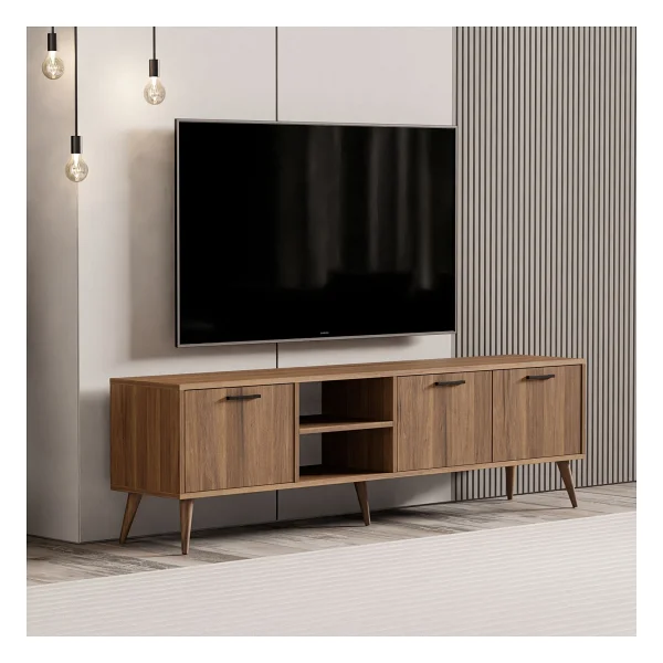 Mezza Exxen 180 Cm (Ahşap Ayaklı) TV Ünitesi Hat Rengi 1583 - Görsel 7