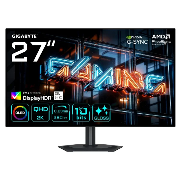 Gigabyte MO27Q28GR 27" 0.03 ms 2K Pivot 280 Hz OLED Oyuncu Monitörü - Görsel 7