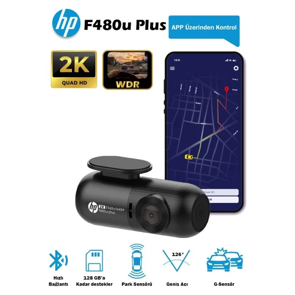 Hp F480u Plus 2k Ön Araç Kamerası - Görsel 9