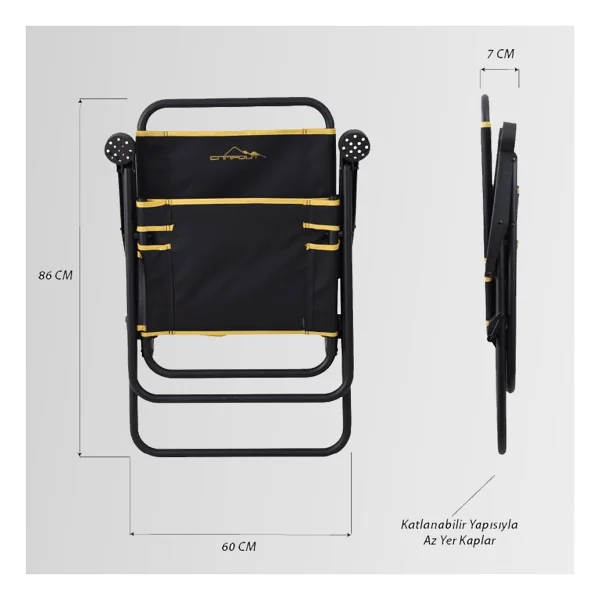 Nurgaz Campout Orion Ng N098 Katlanır Kamp Sandalyesi - Görsel 2