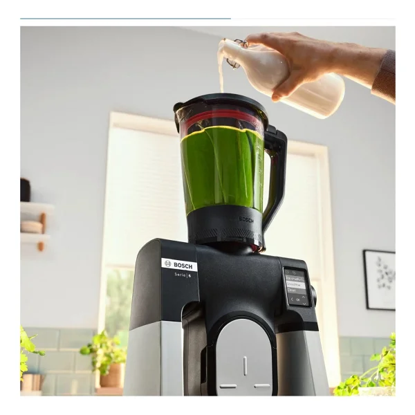 Bosch Kıyma Yapma & Hamur Yoğurma + Smoothie Blender 1600w 5,5litre Paslanmaz Çelik Hazne Dijital Ekran Premium Serie 6 Terazili Mikser & Mutfak Şefi - Siyah - Görsel 4