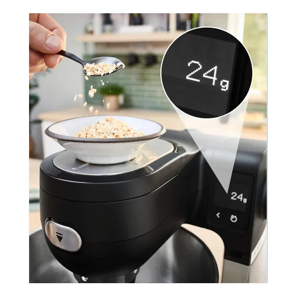 Bosch Kıyma Yapma & Hamur Yoğurma + Smoothie Blender 1600w 5,5litre Paslanmaz Çelik Hazne Dijital Ekran Premium Serie 6 Terazili Mikser & Mutfak Şefi - Siyah - Görsel 5