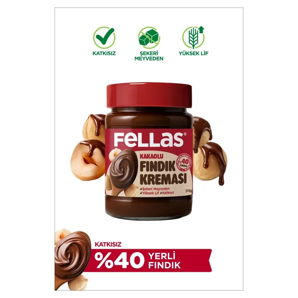 Fellas Kakaolu Fındık Kreması 315 Gr - Görsel 7