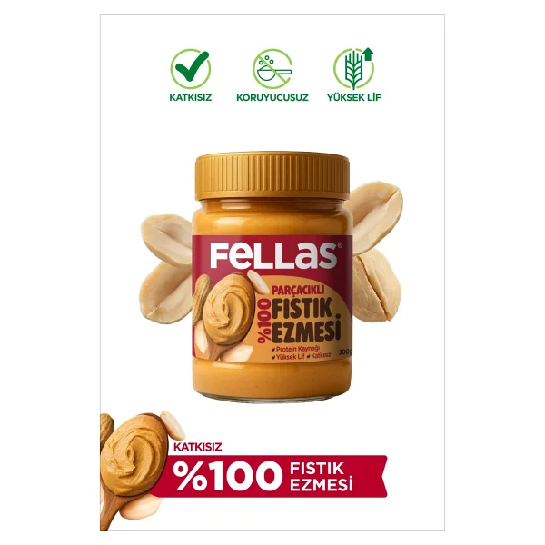 Fellas %100 Fıstık Ezmesi 300 gr - Görsel 7