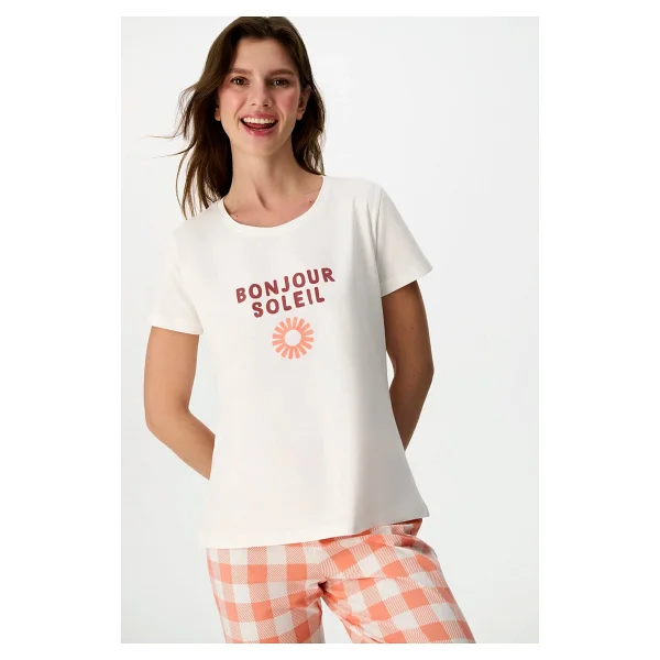 Penti Pembe Soleil Pamuklu Kapri Pijama Takımı - Görsel 3