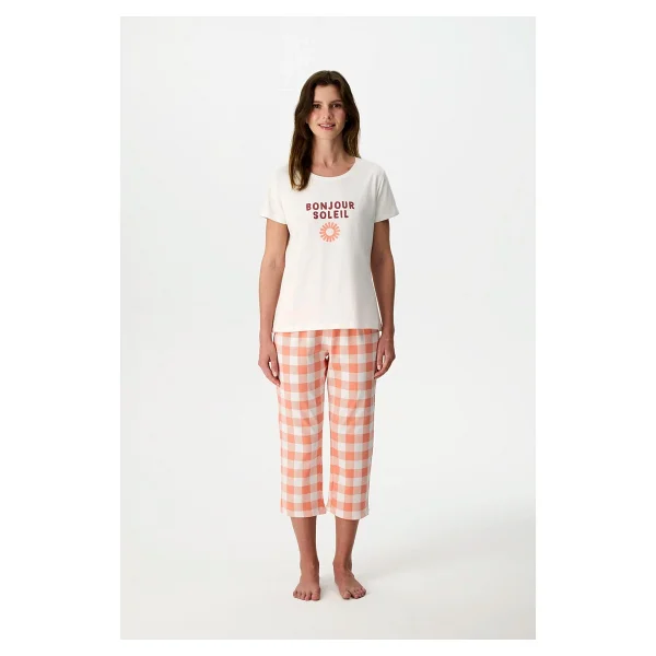 Penti Pembe Soleil Pamuklu Kapri Pijama Takımı - Görsel 5