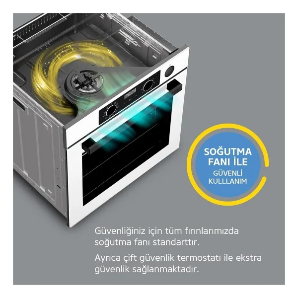 Simfer 11 Fonksiyon Steam Master Gri 3'lü Ankastre Set (8246 Fırın - 3656 Ocak - 8740 Davlumbaz) - Görsel 6