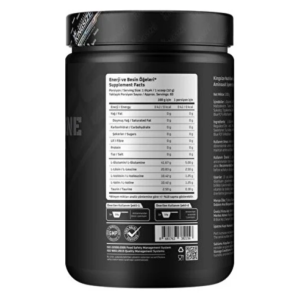 Kingsize Nutrition Bcaa + Glutamine Powder 1000 Gr - Görsel 8