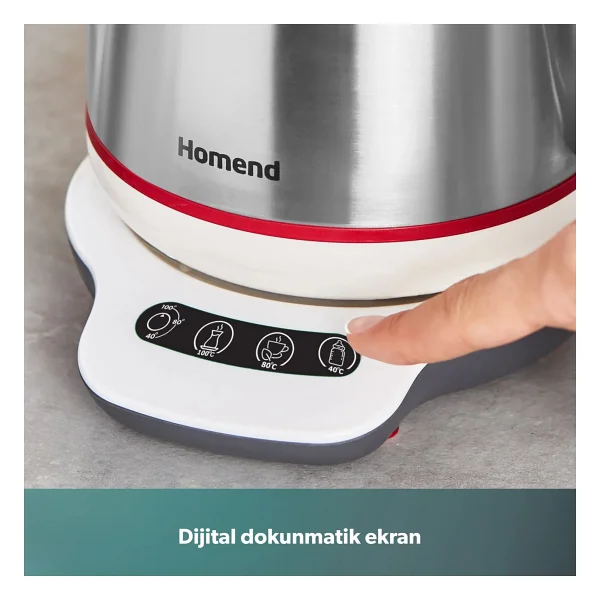 Homend Royaltea 1709h 1800 W Çelik Konuşan Çay Makinesi - Görsel 4
