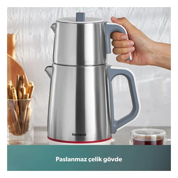 Homend Royaltea 1709h 1800 W Çelik Konuşan Çay Makinesi - Görsel 5