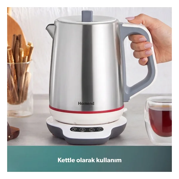 Homend Royaltea 1709h 1800 W Çelik Konuşan Çay Makinesi - Görsel 6