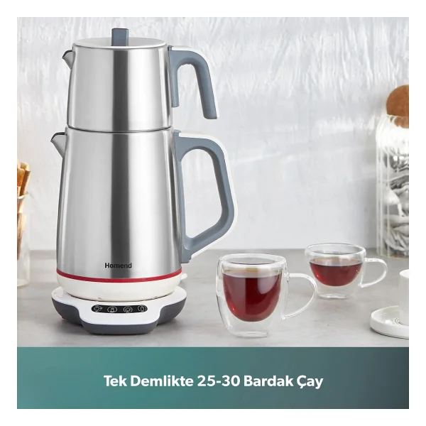 Homend Royaltea 1709h 1800 W Çelik Konuşan Çay Makinesi - Görsel 7