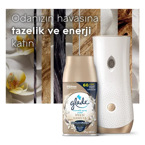 Glade 269 ml Otomatik Sprey Vanilya Makinesi + Yedek ile 60 Gün Etkili Ferahlama - Görsel 2