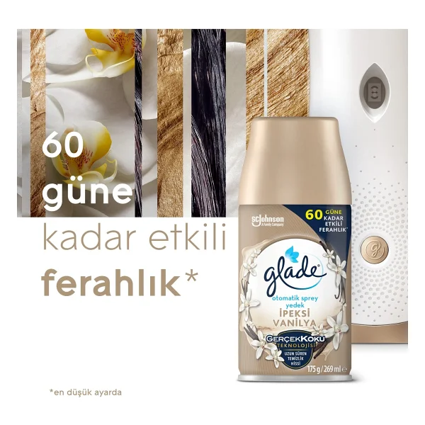 Glade 269 ml Otomatik Sprey Vanilya Makinesi + Yedek ile 60 Gün Etkili Ferahlama - Görsel 4