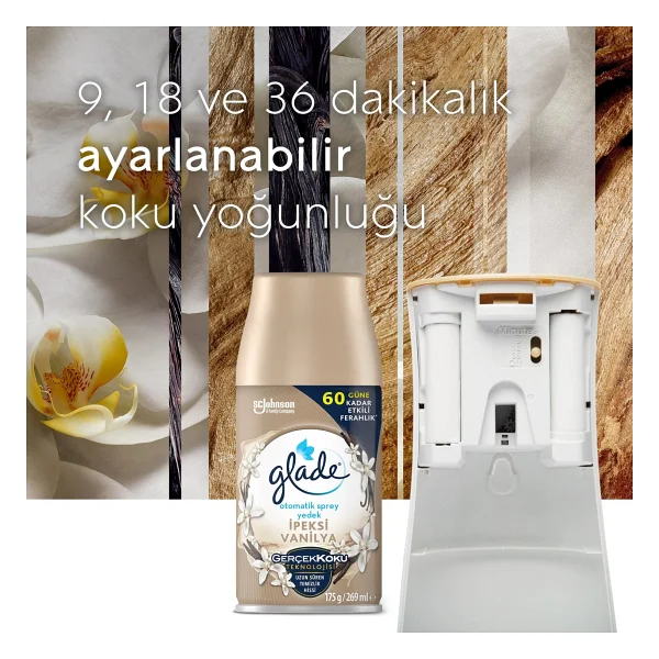Glade 269 ml Otomatik Sprey Vanilya Makinesi + Yedek ile 60 Gün Etkili Ferahlama - Görsel 5