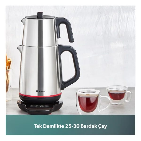Homend 1708 Royaltea 1.9 Lt Çay Makinesi İnox - Görsel 5