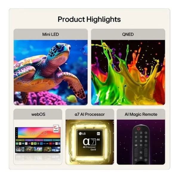 Lg 85qned70b6a 4K Ultra HD 85" 216 Ekran Uydu Alıcılı Webos Smart Qned Mini LED TV - Görsel 3