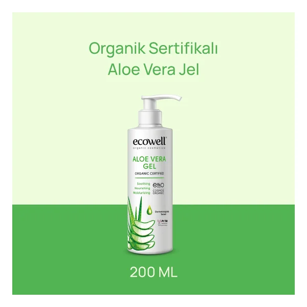 Ecowell Organik Aloe Vera Jel 200 Ml - Görsel 7