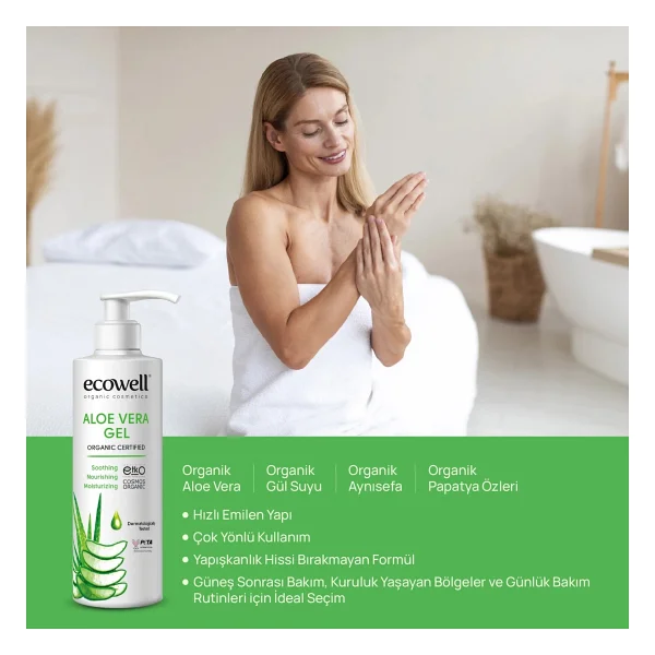 Ecowell Organik Aloe Vera Jel 200 Ml - Görsel 8
