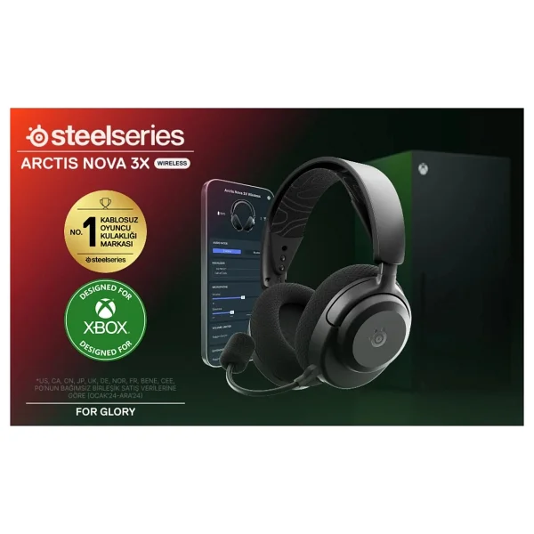 Steelseries Arctis Nova 3x Siyah Kablosuz Kulak Üstü Oyuncu Kulaklığı - Görsel 9
