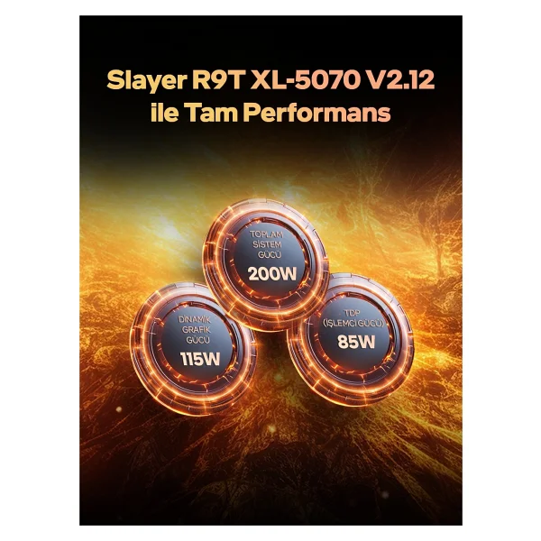 Game Garaj Slayer R9t XL-5070 V2.12 C2 Ryzen 9 8945hx 32 GB 2 TB SSD Rtx5070 18" Wqxga Gaming Laptop - Görsel 4