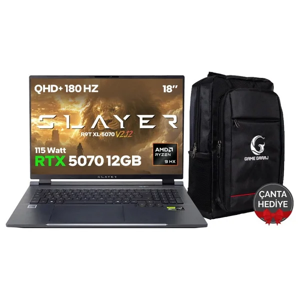 Game Garaj Slayer R9t XL-5070 V2.12 C2 Ryzen 9 8945hx 32 GB 2 TB SSD Rtx5070 18" Wqxga Gaming Laptop - Görsel 10