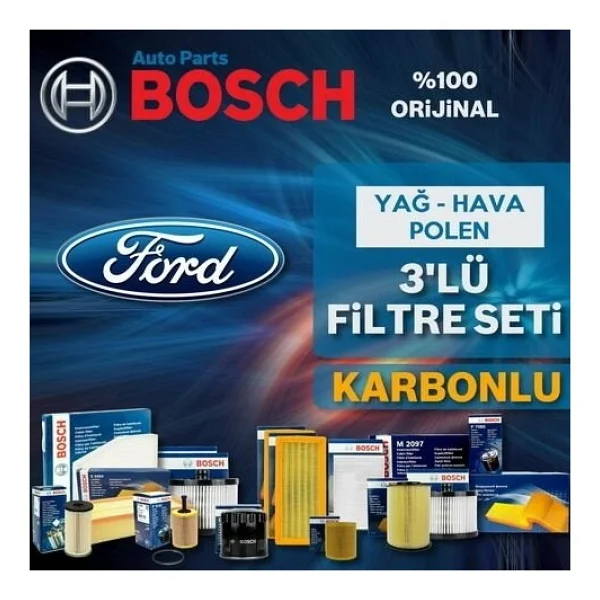 Bosch Ford Focus 1.5 Tdci Filtre Bakım Seti 2015-2017 3kp - Görsel 2