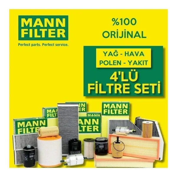 Mann-Fılter Mann-Filter Ford Fiesta 1.4 1.5 Tdci Filtre Bakım Seti 2013-2016 4np - Görsel 2
