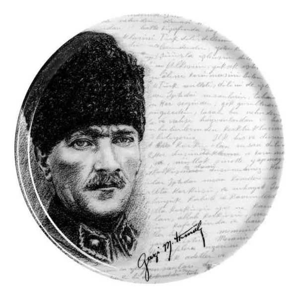Porland Atatürk Desen10 Dekoratif Tabak 28cm - Görsel 4
