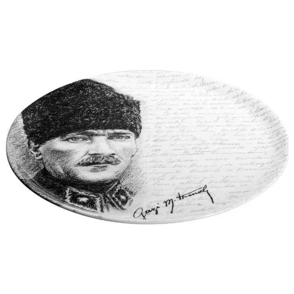 Porland Atatürk Desen10 Dekoratif Tabak 28cm - Görsel 2