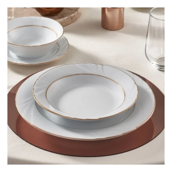 Güral Porselen Soprano 19 Cm 6 Adet Çukur Tabak Gold - Görsel 4