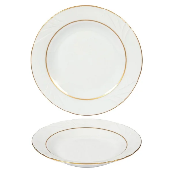 Güral Porselen Soprano 19 Cm 6 Adet Çukur Tabak Gold - Görsel 6
