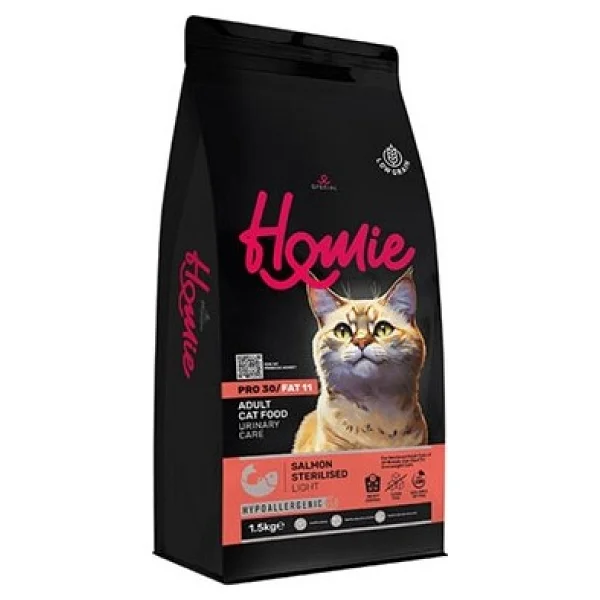 Homie Düşük Tahıllı Somonlu 1.5 kg Kısırlaştırılmış Yetişkin Kedi Maması - Görsel 2