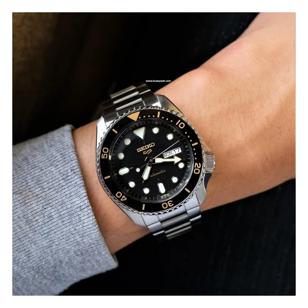 Seiko 5 Sports Skx Srpd57k Çelik Kordon Siyah-Sarı Erkek Kol Saati - Görsel 9