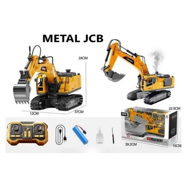 Gepettoys 4d-E1 Metal Ağızlı Duman Atan Farklı Kontrollü Excavator - Görsel 2