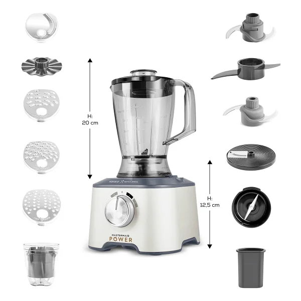 Karaca X Refika Birgül Mastermaid Power Multifunctional 10in1 Swiss Cream 2000 W Mutfak Robotu - Görsel 3