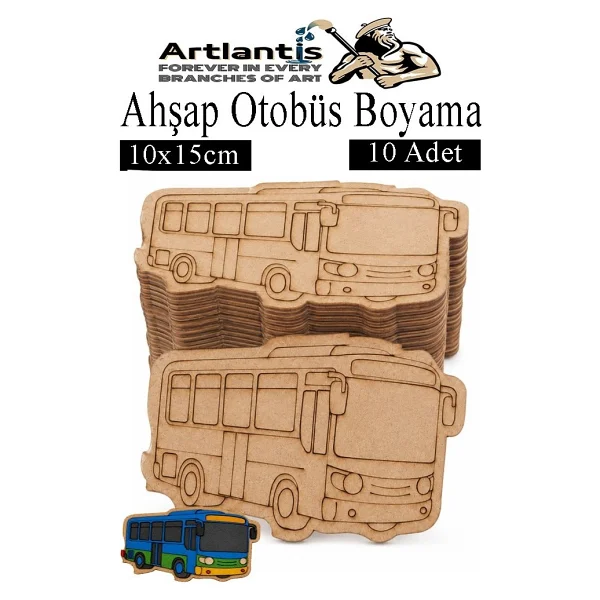 Artlantis Ahşap Boyama Araçlar 10 Adet 10x15cm Taşıtlar Boyama Figürü Etkinlik Çoçuk Gelişim Motor Beceri Kreş Anasınıfı - Mor - Görsel 7