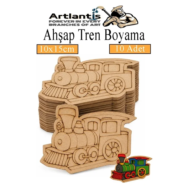 Artlantis Ahşap Boyama Araçlar 10 Adet 10x15cm Taşıtlar Boyama Figürü Etkinlik Çoçuk Gelişim Motor Beceri Kreş Anasınıfı - Mor - Görsel 10