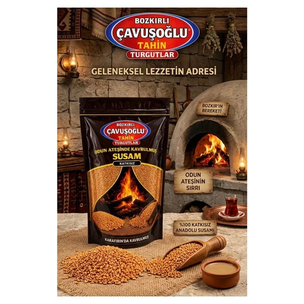 Bozkırlı Çavuşoğlu Odun Ateşinde Kavrulmuş Susam 1000g - 1 kg - Görsel 2