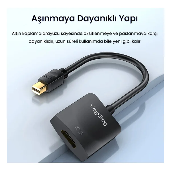 Veggieg V-Z616 Mini Displayport To Hdmı Dönüştürücü - Görsel 4