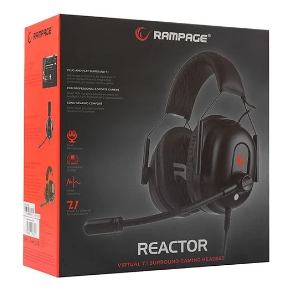 Rampage Reactor R41 7.1 USB Kablolu Kulak Üstü Oyuncu Kulaklığı - Görsel 5