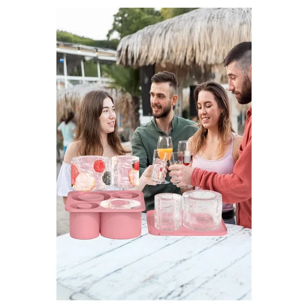 Stanley Quencher 20-30-40 Oz Termos Aksesuar 4 Bölmeli Kapaklı Silikon Buz Kalıbı - Görsel 9